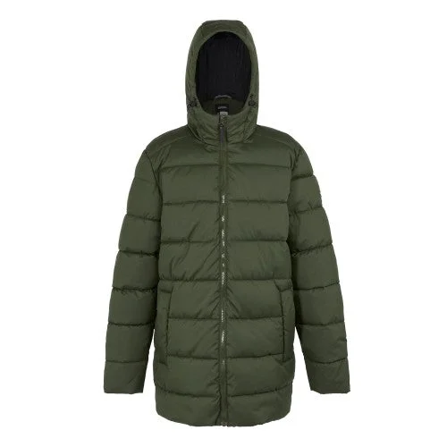 Regatta Mens Lakiver Padded Jacket Boat Neck Shawl Collar Notched Collar
