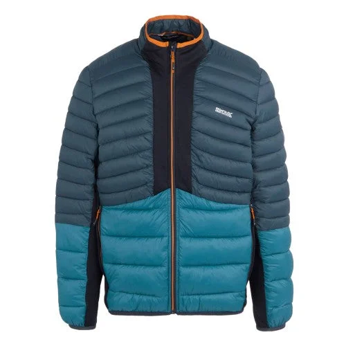 Regatta Mens Leedre Colour Block Hybrid Jacket Front Pockets Side Pockets Patch Pockets