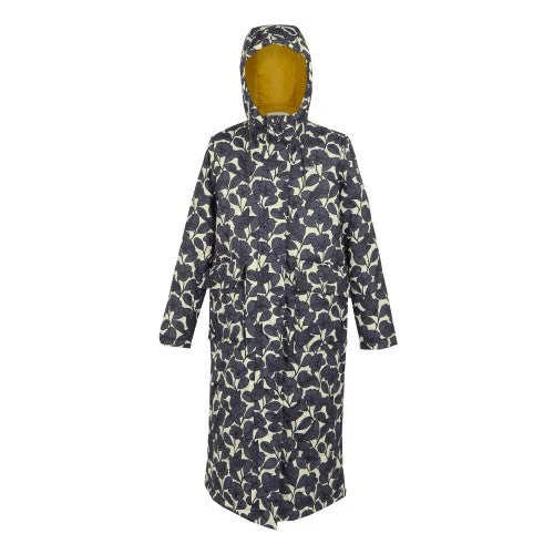 Regatta Womens/Ladies Orla Kiely Birdy Quilted Long Jacket Fitted Jacket Loose Jacket Oversized Jacket