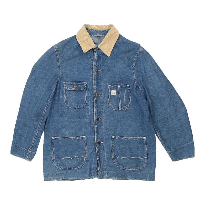 Rifle Denim Jacket - Medium Blue Cotton Zippered Jacket Buttoned Jacket Snapped Jacket