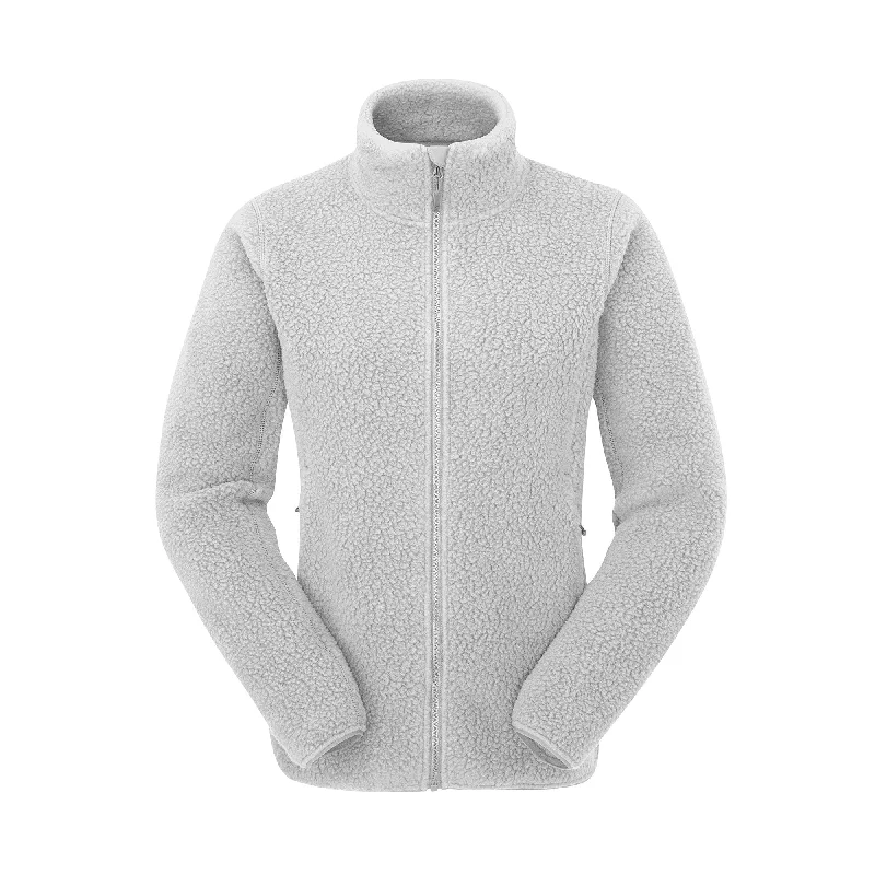 Shearling Jacket - Pewter Zippered Front Buttoned Front Snap Front