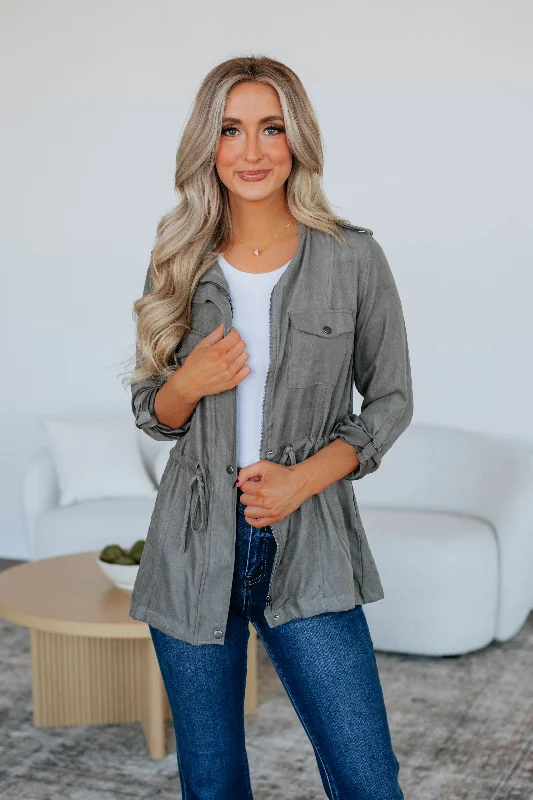 Talon Utility Jacket - Stone Zippered Jacket Buttoned Jacket Snapped Jacket