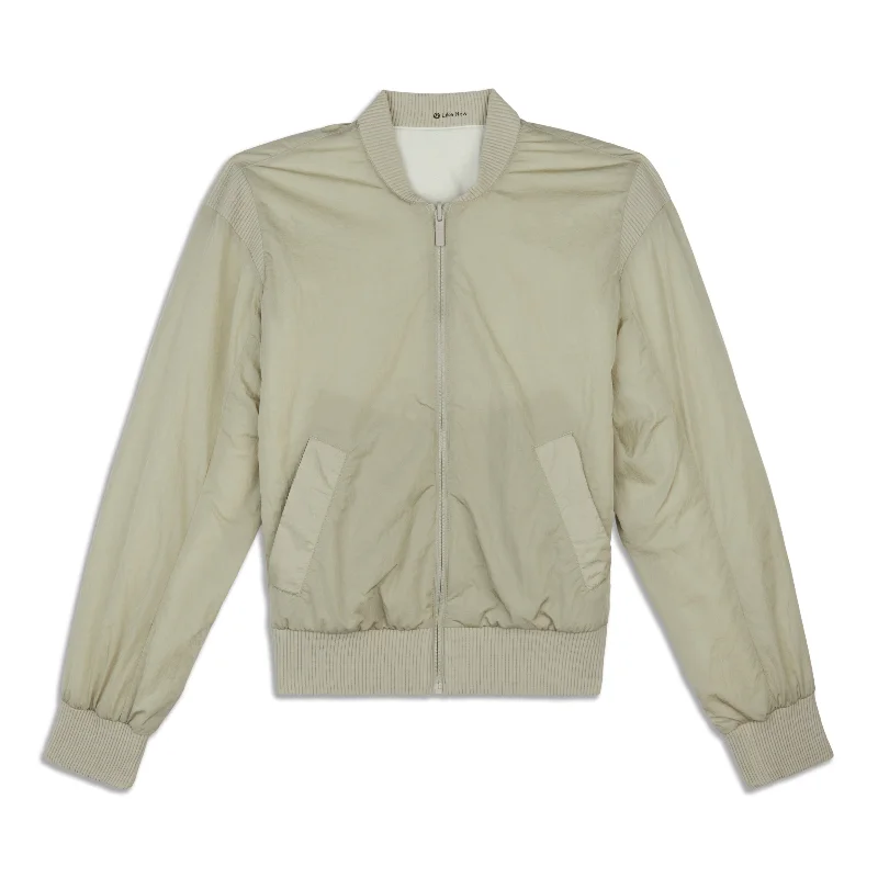 Women's Reversible Insulated Bomber Jacket - Resale Chenille Jacket Brocade Jacket Lace Jacket