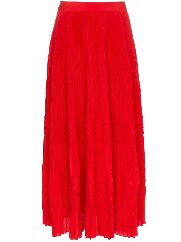 high waist geometric pleated skirt velvet skirt rich
