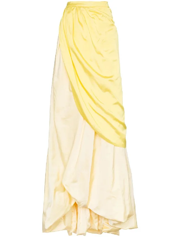 tie waist long silk skirt cashmere skirt plush