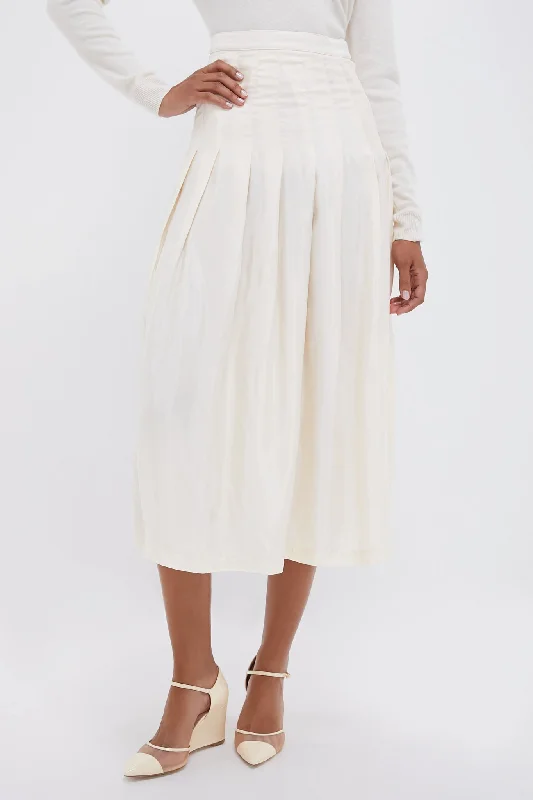 Arctic Wolf Atelier Pleated Maxi Skirt wool skirt sturdy