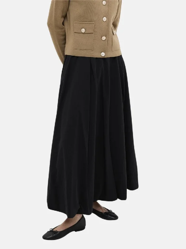 Balloon Skirt Black velvet skirt luxurious