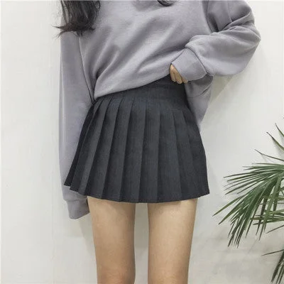 Chic wind pleated skirt YV462 velvet skirt luxurious