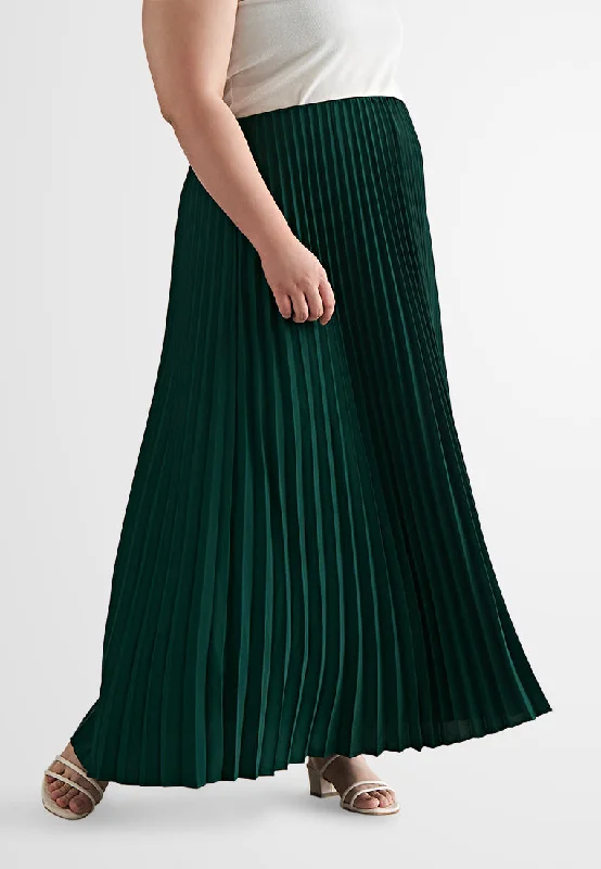 Posey Pretty Pleated Long Skirt high waist skirt