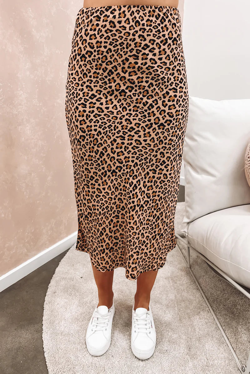 Hunni Slip Skirt Print wool skirt sturdy