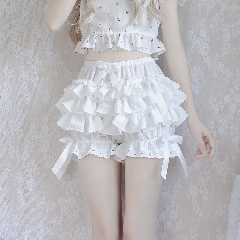 Lolita cake short skirt yv30984 ribbed skirt waist