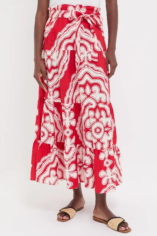 Nike Red Sanaa Skirt low waist skirt