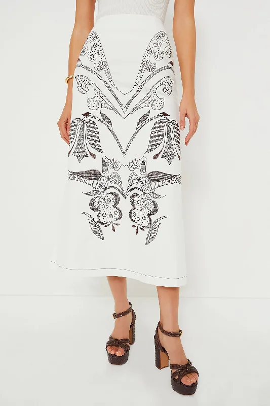 Off White Brown Sandy Skirt lace skirt delicate