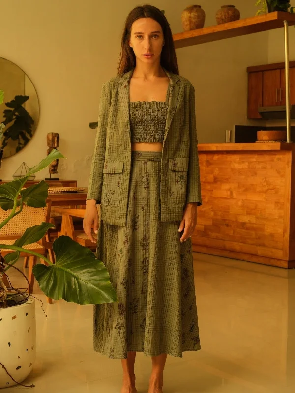 Olive Branch Skirt wool skirt thick