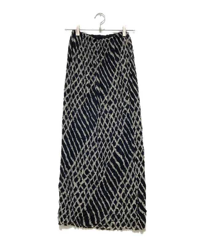 [Pre-owned] ISSEY MIYAKE reversible pleated skirt linen skirt natural