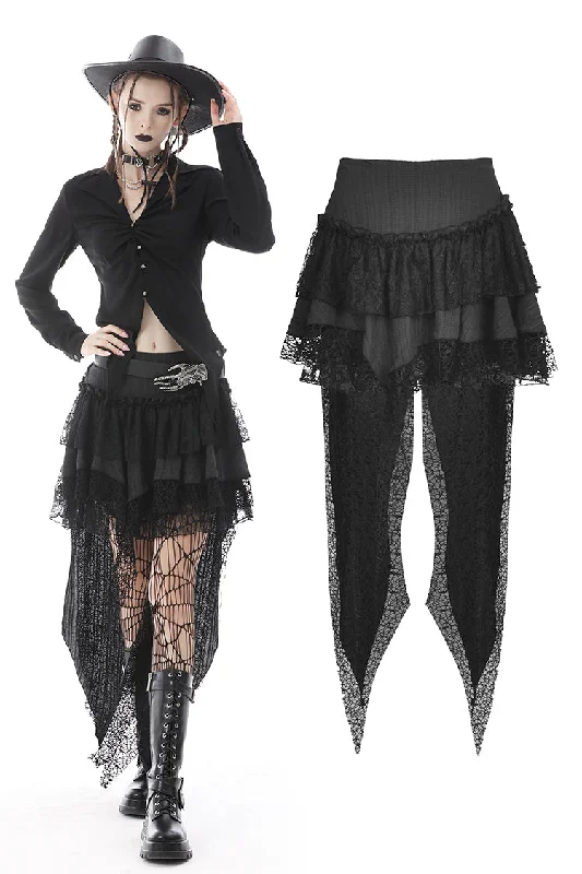 Punk magic high low lace skirt KW213 lace skirt romantic
