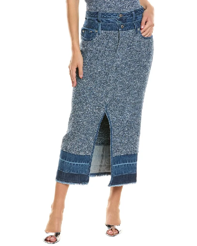 SIMKHAI Maddy Pencil Skirt ribbed skirt waist