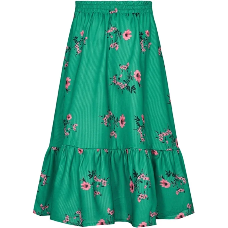 Sofie Schnoor Green Skirt velvet skirt glossy