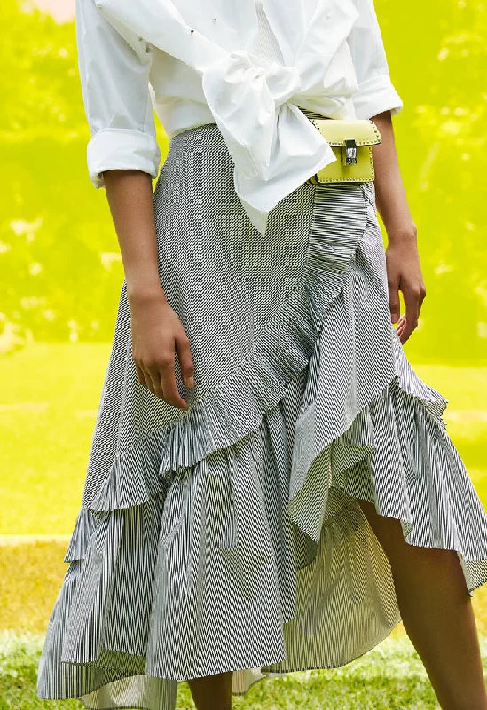 Stripe Ruffle Skirt lightweight skirt design