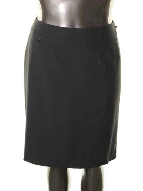 Womens Heathered Lined Pencil Skirt denim skirt fashionable