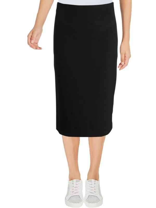 Womens Knee-Length Lined Pencil Skirt leather skirt modern