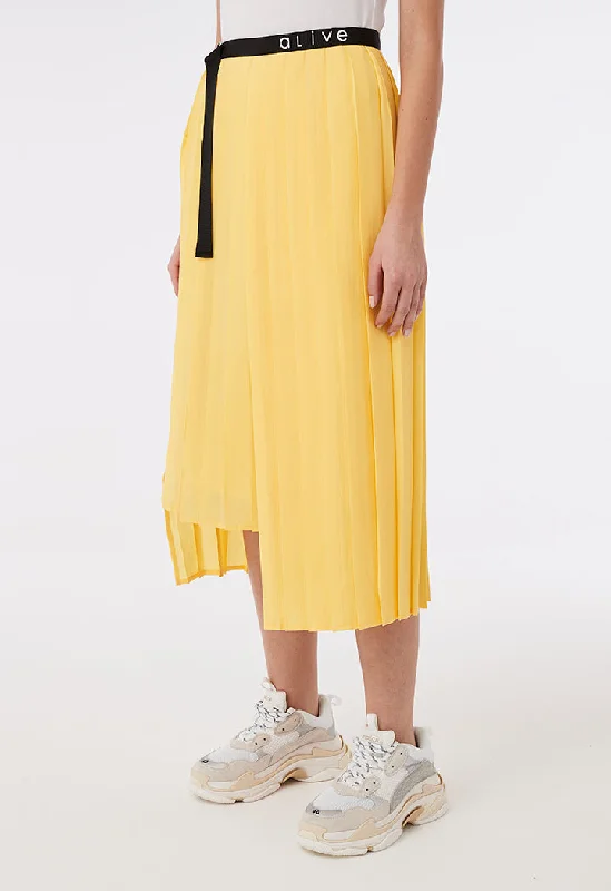 Wrap Around Pleated Skirt relaxed fit skirt
