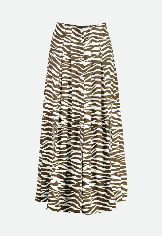 Zebra Print Front Slit Skirt vintage skirt charm